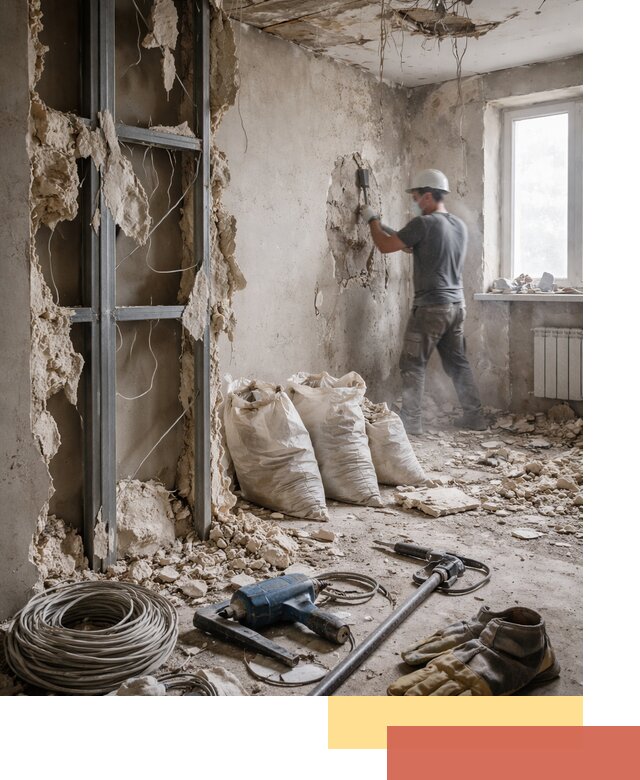 Профессиональный демонтаж зданий и конструкций в соколе