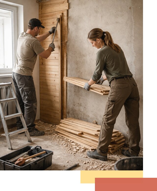 Демонтаж вагонки со стен в соколе — профессиональный демонтаж