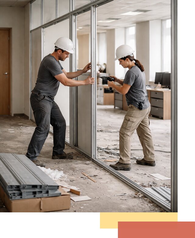 Демонтаж алюминиевых перегородок в соколе быстро и аккуратно