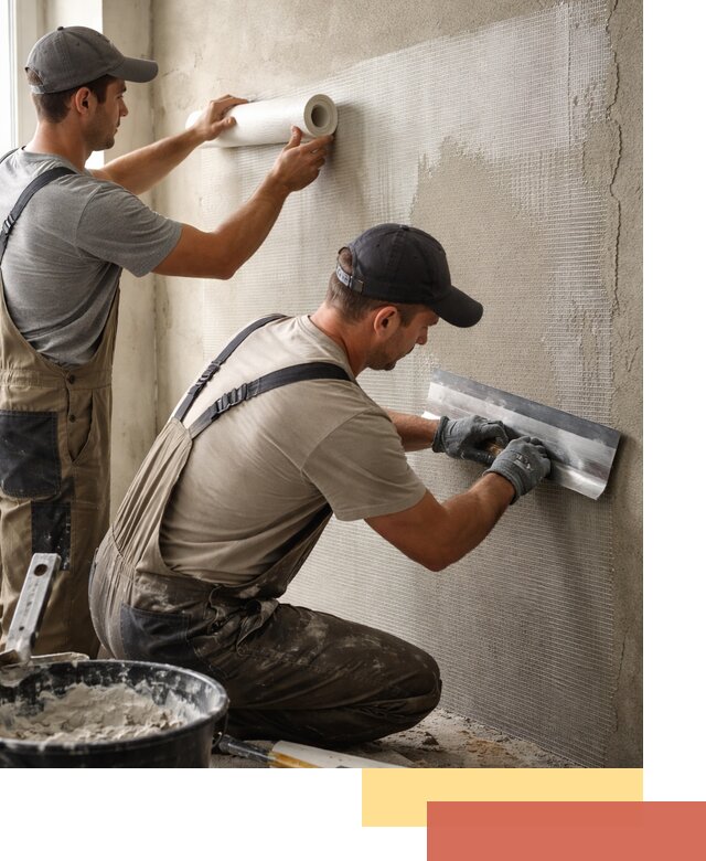 Армирование стен стеклосеткой в соколе для прочной отделки