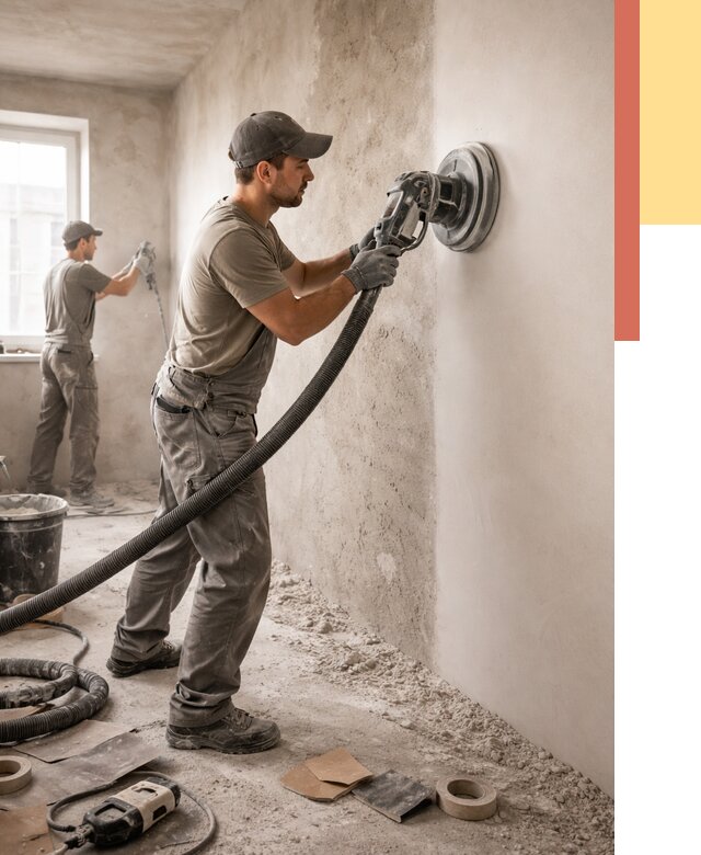 Шлифовка стен в соколе от 1250 руб/м2 — быстро и недорого | ОТДЕЛОЧНИК-Скл