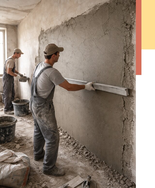 Цементная штукатурка стен в соколе от 4689 руб/м2 — быстро и недорого | ОТДЕЛОЧНИК-Скл