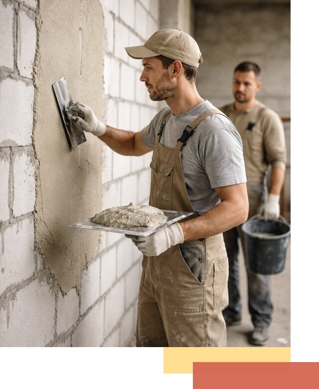 Штукатурка стен из газобетона в соколе под ключ