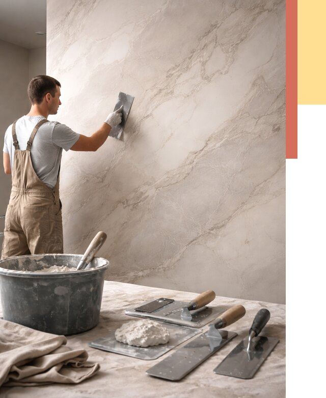 Декоративная штукатурка под мрамор в соколе от 2917 руб./м² — быстро и недорого | ОТДЕЛОЧНИК-Скл