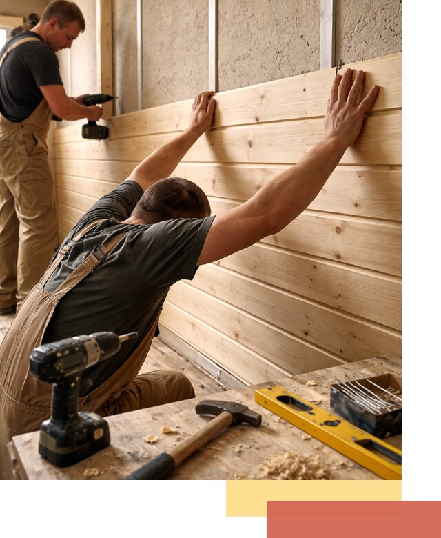 Монтаж деревянной вагонки на стены в соколе быстро и качественно