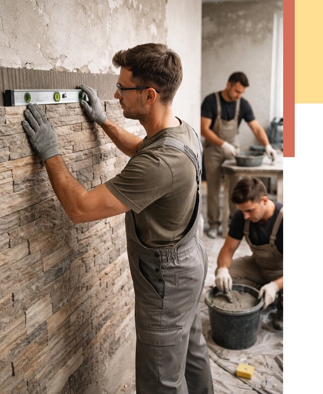 Монтаж искусственного камня в соколе от 4689 руб. под ключ | ОТДЕЛОЧНИК-Скл