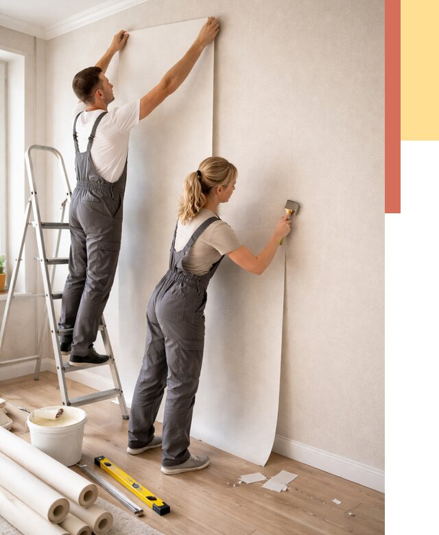 Поклейка флизелиновых обоев в соколе от 6251 руб. | Быстро и недорого — ОТДЕЛОЧНИК-Скл