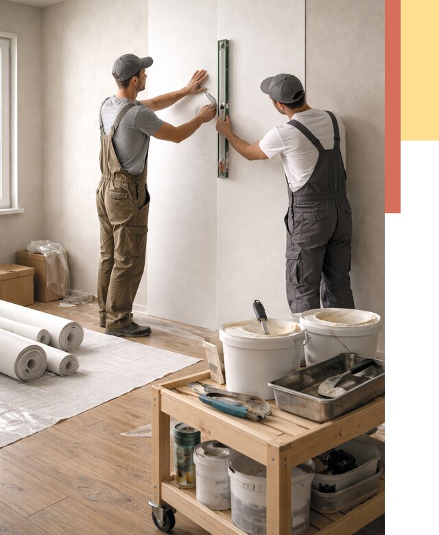 Поклейка стеклообоев в соколе от 6772 руб. за м2 — быстро и недорого | ОТДЕЛОЧНИК-Скл