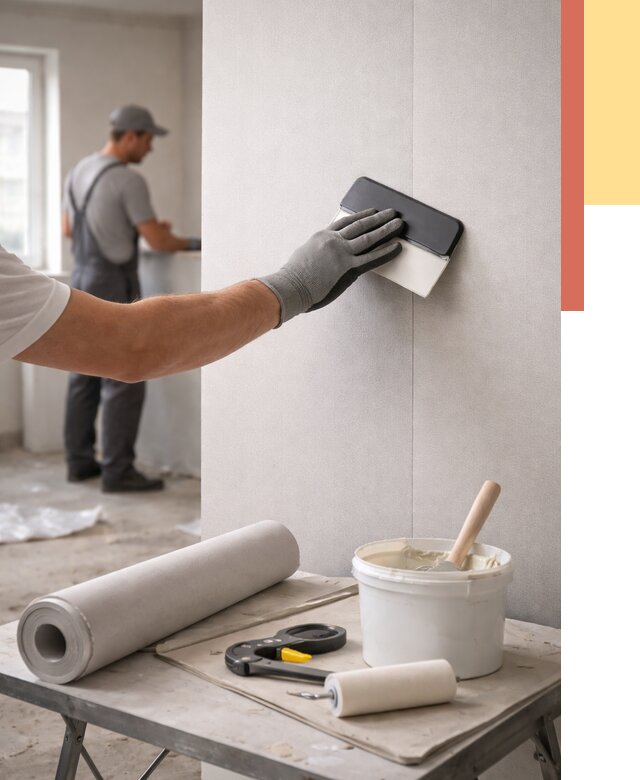 Поклейка обоев под покраску в соколе от 3647 руб. за м2 | ОТДЕЛОЧНИК-Скл