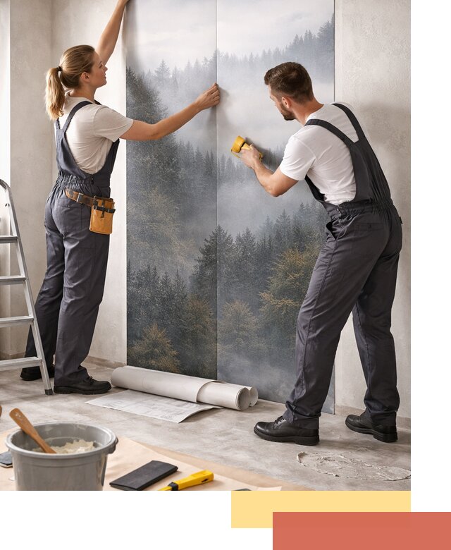 Поклейка фотообоев профессионально в соколе под ключ