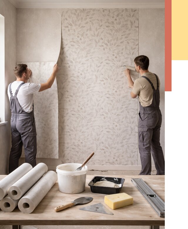 Поклейка обоев с подбором рисунка в соколе от 3647 руб. | ОТДЕЛОЧНИК-Скл - быстро и недорого