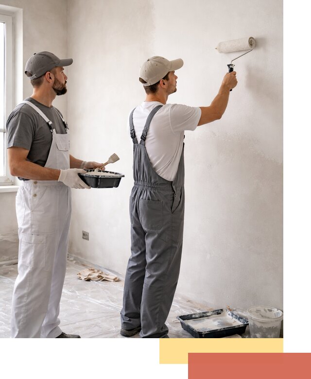 Покраска стен водоэмульсионной краской в соколе