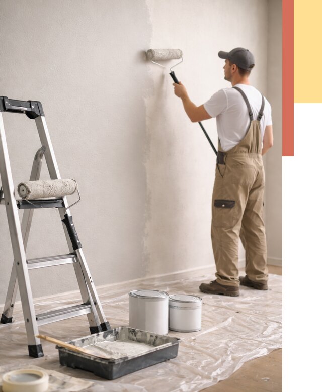 Покраска стен латексной краской в соколе от 4689 руб. за м2 | ОТДЕЛОЧНИК-Скл