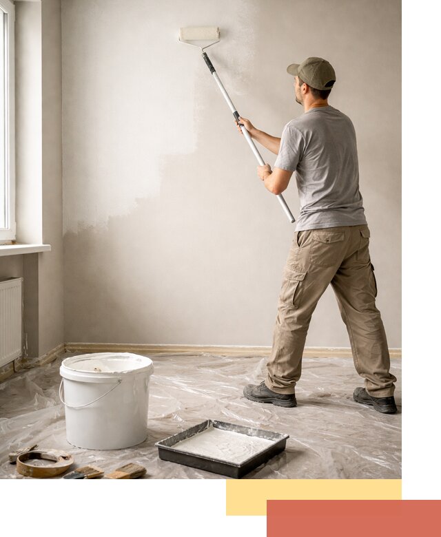 Покраска стен латексной краской в соколе качественно и быстро