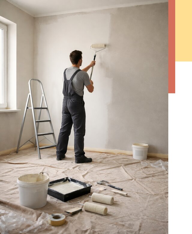 Покраска стен моющейся краской в соколе от 365 руб./м² — быстро и недорого | ОТДЕЛОЧНИК-Скл