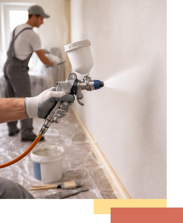 Покраска стен краскопультом в соколе быстро и качественно