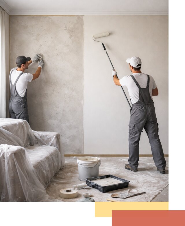 Покраска стен антивандальной краской в соколе