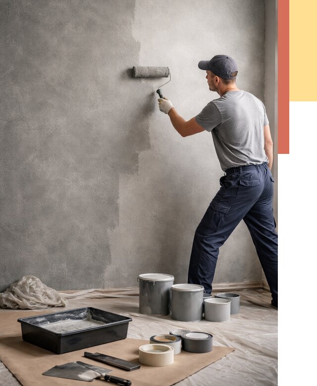 Покраска стен под бетон в соколе от 677 руб. за м2 — быстро и недорого | ОТДЕЛОЧНИК-Скл