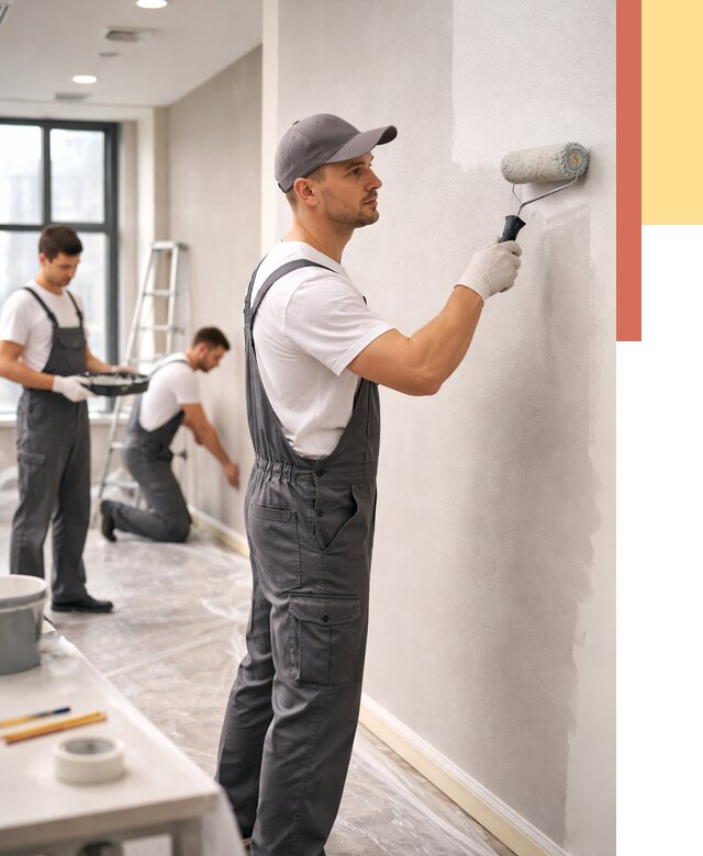 Покраска стен в офисе в соколе от 8856 руб. — быстро и недорого | ОТДЕЛОЧНИК-Скл