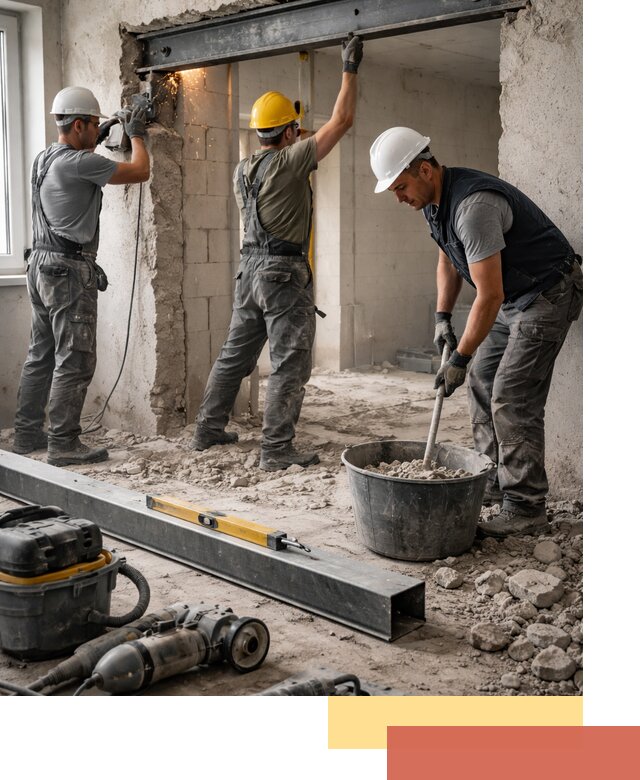 Создание проемов в стенах и несущих конструкциях в соколе