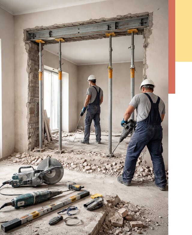 Прорезка проема в стене в соколе от 4689 руб. — быстро и недорого | ОТДЕЛОЧНИК-Скл