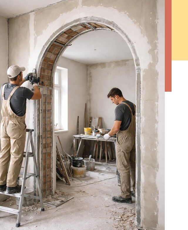 Устройство арочного проема в соколе от 9898 руб. под ключ — быстро и недорого | ОТДЕЛОЧНИК-Скл