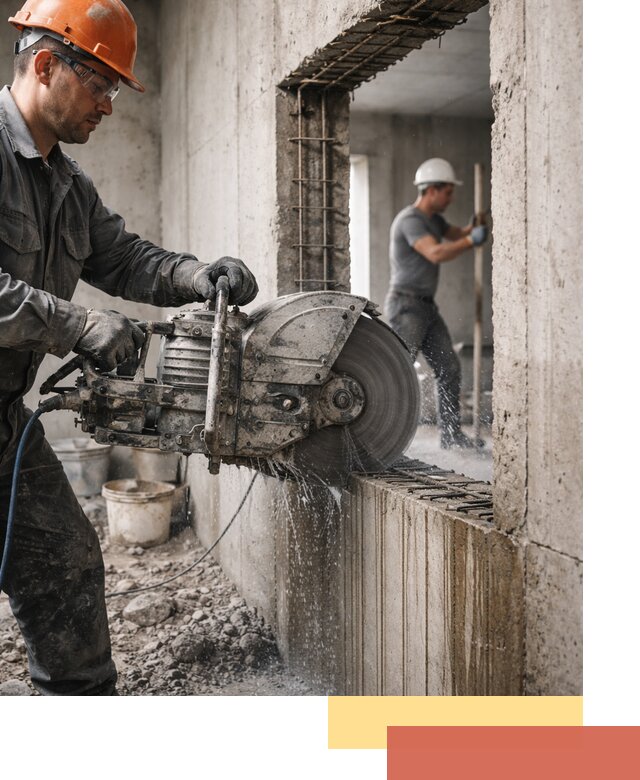 Алмазная резка проемов в соколе быстро и точно