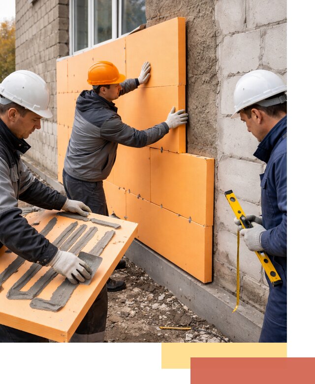 Утепление фасада пеноплексом под ключ в соколе