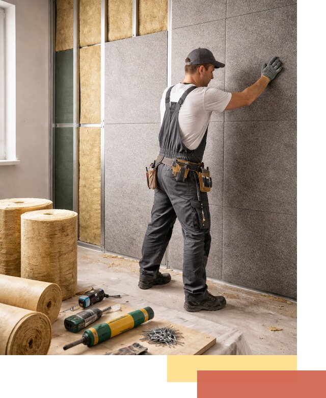 Профессиональная шумоизоляция стен в соколе для квартиры и офиса