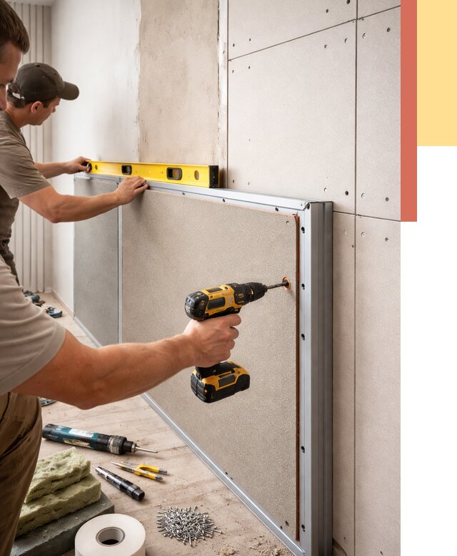 Шумоизоляция стен панелями ЗИПС в соколе от 2292 руб./м² под ключ | ОТДЕЛОЧНИК-Скл