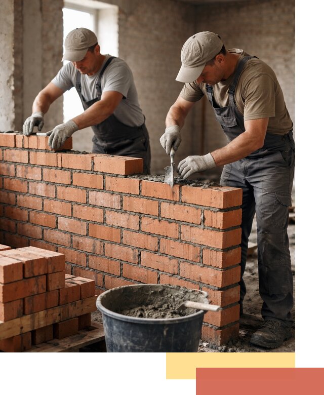 Кладка кирпичных перегородок под ключ в соколе