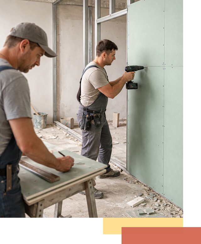 Перегородки из влагостойкого гипсокартона под ключ в соколе