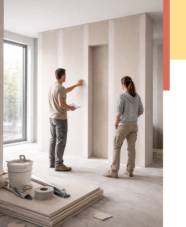 Зонирующая перегородка из гипсокартона в соколе от 2917 руб. под ключ | ОТДЕЛОЧНИК-Скл