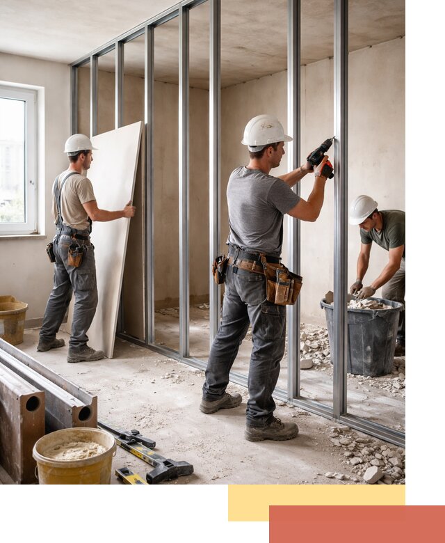 Перенос гипсокартонной перегородки в соколе профессионально и быстро