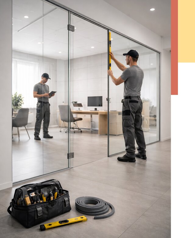 Цельностеклянные перегородки под ключ в соколе от 9898 руб. — монтаж и цены | ОТДЕЛОЧНИК-Скл