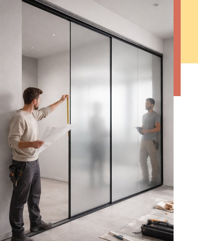 Матовые стеклянные перегородки в соколе от 8856 руб. — монтаж и установка | ОТДЕЛОЧНИК-Скл