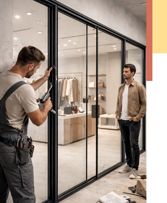 Стеклянные перегородки для магазинов в соколе от 8544 руб. под ключ | ОТДЕЛОЧНИК-Скл