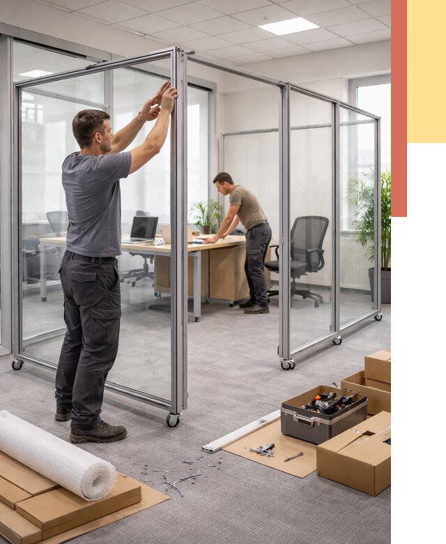 Мобильные офисные перегородки в соколе от 13024 руб. — установка под ключ | ОТДЕЛОЧНИК-Скл