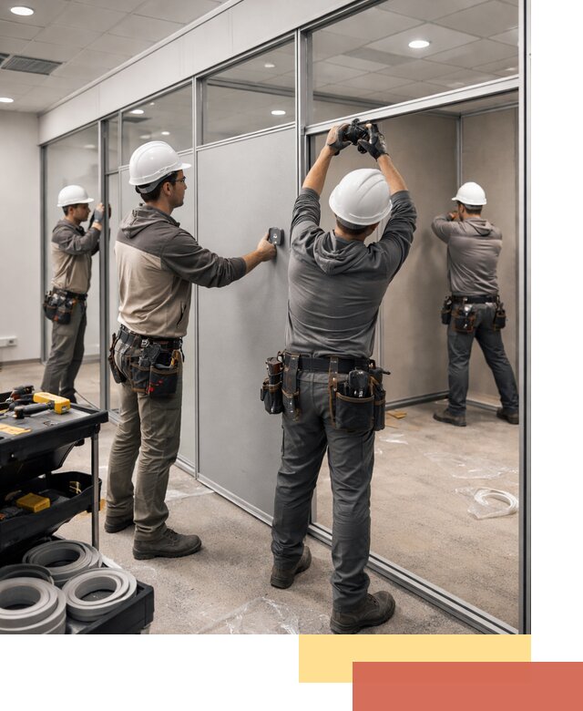 Мобильные офисные перегородки под ключ в соколе