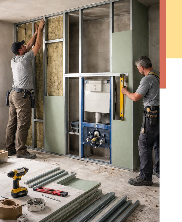 Установка сантехнических перегородок в соколе от 8856 руб. | ОТДЕЛОЧНИК-Скл