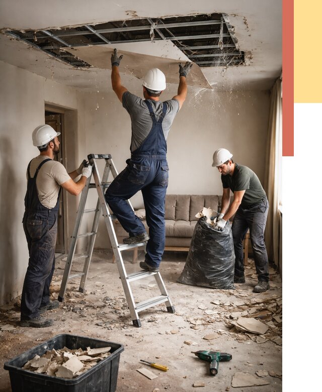 Демонтаж гипсокартонного потолка в соколе от 438 руб. за м2 — ОТДЕЛОЧНИК-Скл