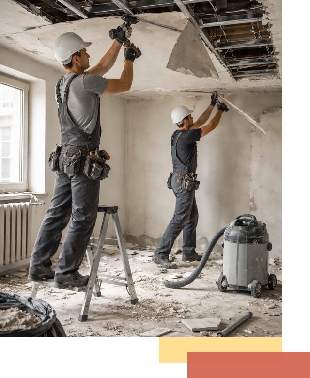 Демонтаж гипсокартонного потолка в соколе быстро и аккуратно