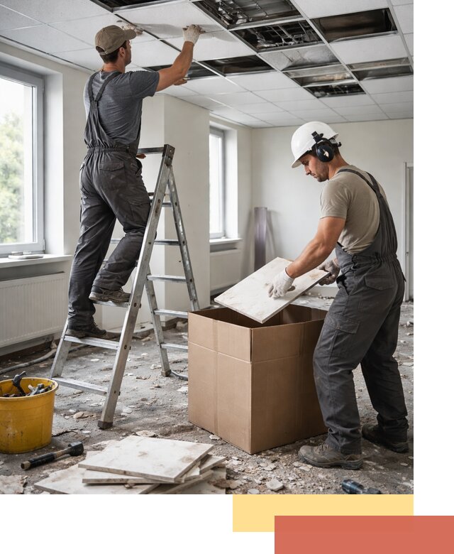 Демонтаж потолочной плитки в соколе быстро и аккуратно