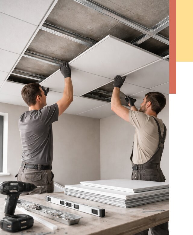 Монтаж кассетного потолка в соколе от 4689 руб/м2 — установка и сборка | ОТДЕЛОЧНИК-Скл