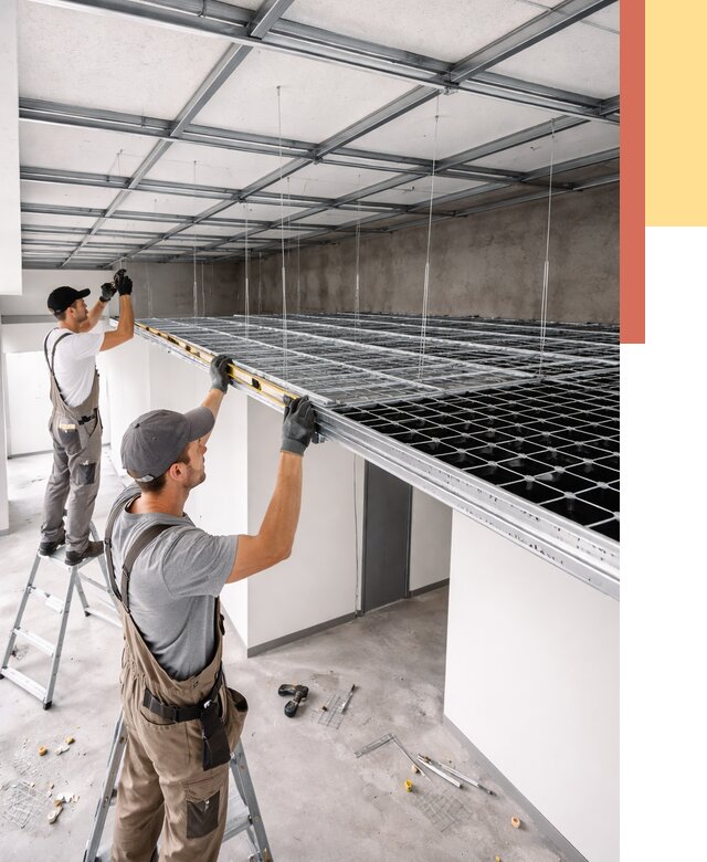 Монтаж потолка грильято в соколе от 469 руб./м² — быстрая сборка под ключ | ОТДЕЛОЧНИК-Скл