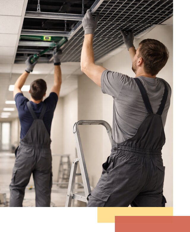 Монтаж потолка Грильято в соколе: установка под ключ качественно