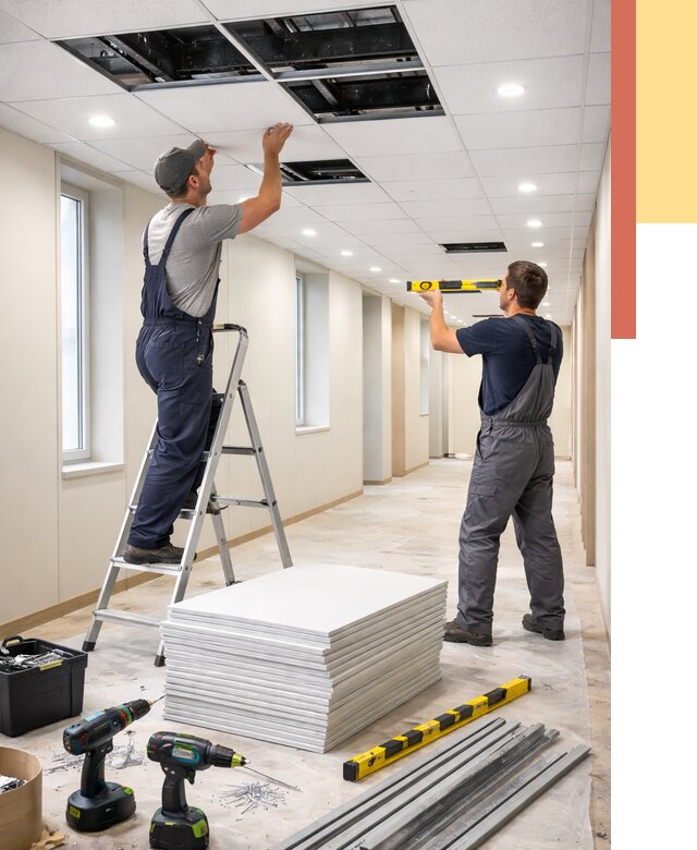 Ремонт потолка Армстронг в соколе от 4689 руб. — быстро и недорого | ОТДЕЛОЧНИК-Скл