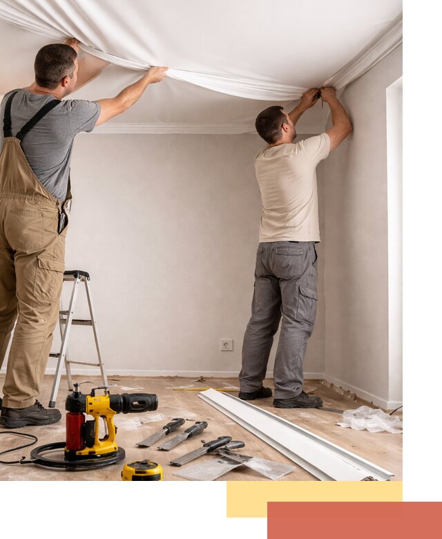 Монтаж ПВХ натяжного потолка в соколе качественно и быстро