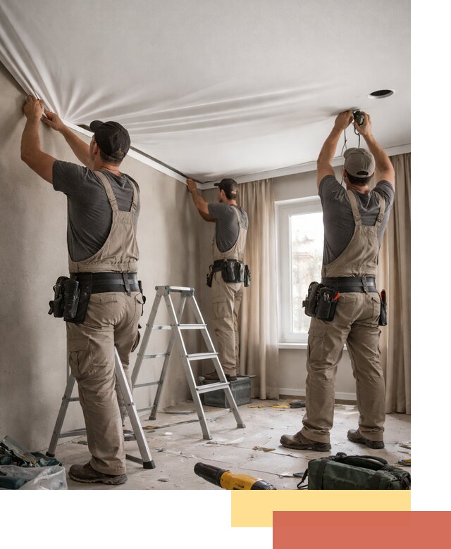 Монтаж матового натяжного потолка в соколе качественно и быстро