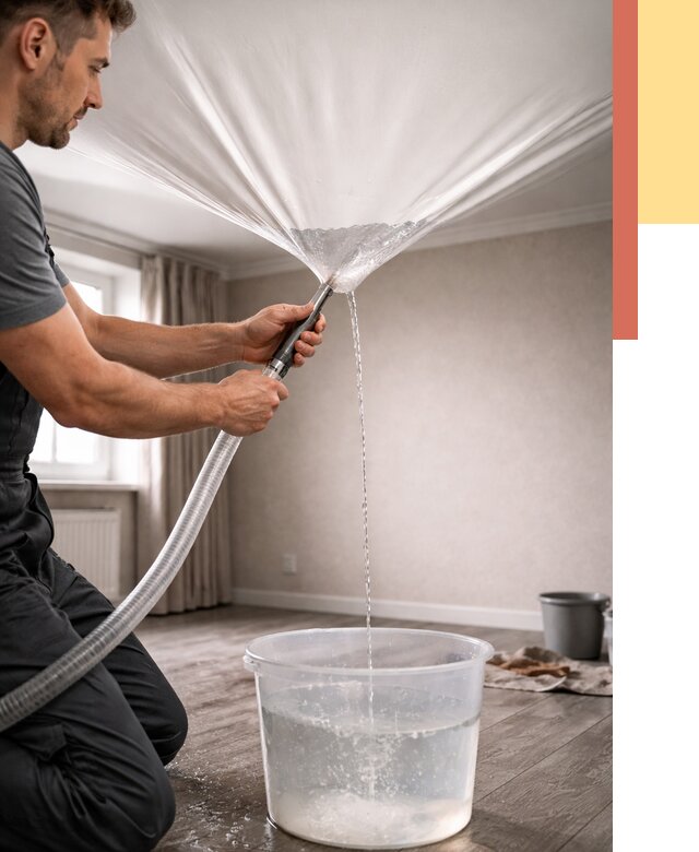 Слив воды с натяжного потолка в соколе от 2605 руб. быстро и недорого | ОТДЕЛОЧНИК-Скл